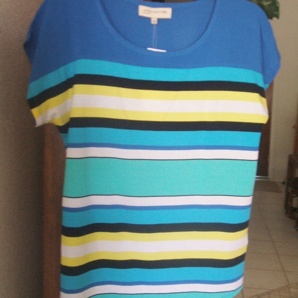 JONES NY SPORT STRIPE SHIRT SZ S